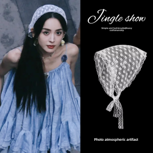 Nazar Lace Headscarf Womens New 2025 Thin Summer Country Style Triangle Scarf Hair Band Headwear Fresh out Fashion Accessories