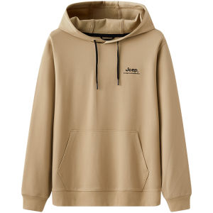 Jeep | Jeep Mens Hoodie Sweatshirt Outdoor Breathable Comfortable Long Sleeve Crew Neck Pullover Spring Autumn Fashionable Top