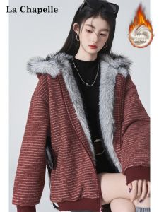La Chapelle | Áo Khoác Nỉ Có Mũ Trùm Đầu Có khóa kéo cách nhiệt