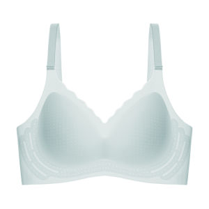 MiiOW | เสื้อชั้นในผ้าไหมน้ำแข็งสำหรับผู้หญิง ทรงบางพิเศษ ระบายอากาศได้ดี ไร้ตะเข็บ ไร้โครง ทรงเกาะอก ดีไซน์หลังสวย เสื้อชั้นในผ้าไนลอน