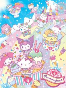 TOPTOY | Adults Paint By Number Sanrio Cartoon Dessert Park Drawing on Canvas HandPainted Art DIY Pictures By Numbers Kit Home Decor