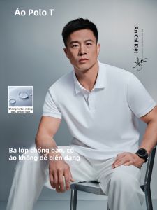 MUZHIBAIXIAOT | Memory Foam Waterproof Lustrous Mens Polo Shirt