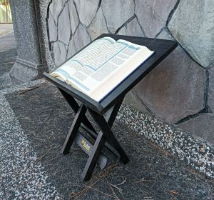 Meja portable/ Meja Baca Al Quran/ Meja Tahfidz/ Meja Laptop/ Meja Ngaji/ Meja Lipat Miring Kayu Pinus dan Jati