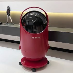 Thùng Rác Nhà Bếp Dung Tích Lớn Có Bánh Xe Di Động Nắp Đậy Không Cần Cúi Người Thiết Kế Thanh Lịch Dùng Trong Gia Đình