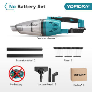YOFIDRA 12KPA 1500W Electric Cordless Vacuum Cleaner 90°/180° Rotatable Angle Household Clean Tool For Makita 18V Battery Pin