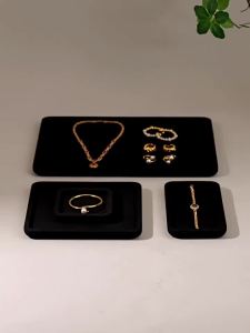Oirlv | Oirlv Jewelry Tray Display Jewelry Organizer Tray Linen Microfiber Earrings Necklace Bracelet Ring Plate Jewelry Display Props