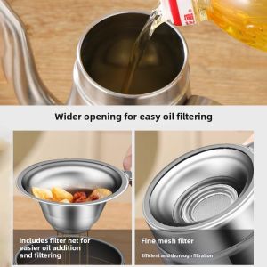 DIHUANTUO | Specialized Non-Stick 316 Stainless Steel Oil Pot with Filter