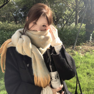 Classic Plaid Scarf Fashionable Autumn Winter Warm Matching Color Versatile High-End Feeling Korean Style Trendy Warmth Accessory