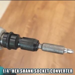 1/2 Inch Square To 1/4 Inch Hex Ratchet Socket Wrench Adapter Spanner Set Drive Converter Impact Too