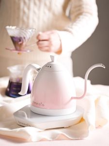 Temperature Controlled Gradual Color Change Narrow Mouth Stainless Steel Coffee Pot 0.6L