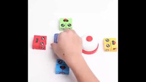 VOGO Wooden Face-Changing Educational Toy Creative Puzzle Building Blocks Puzzle Games for Kid