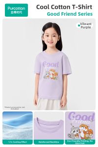 Purcotton | Soft and Cool Summer New Children T-Shirt