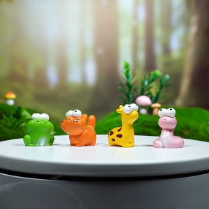 kittenBaby เครื่องประดับตกแต่งบ้านตุ๊กตาสัตว์รูปงูเสือภูมิทัศน์ไมโครเรซินเครื่องประดับตกแต่งบ้านตุ๊กตาน่ารักอุปกรณ์ทำสวน