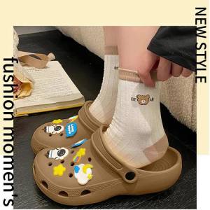 รองเท้าแตะหัวโต แฟชั่นรองเท้า TKGirl สวมรองเท้า สบาย ติดลายตัวการ์ตูน แมวเหมี้ยวนมา ระบายกาศดี 🎈