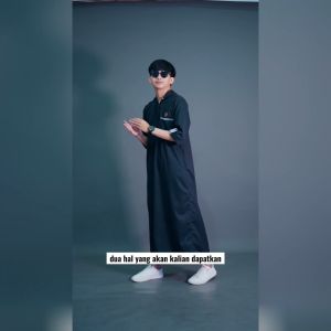 Jubah Hoodie Pria Dewasa Terbaru Kawan Muslim Bahan Toyobo Premium Jubah Gamis Laki-laki
