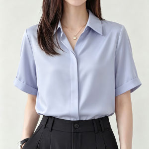 YAOMUHUA | French Elegant White Short Sleeve Shirt