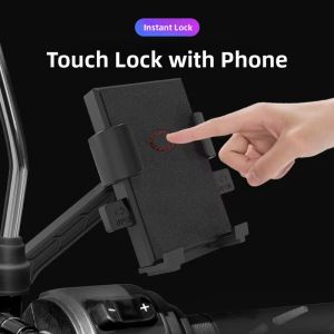 MONLEYTA | Super Stable Bicycle Phone Holder Waterproof Sunshade Navigation For Electric Motorcycle Shock Absorption Bike Mount