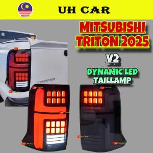 (V2) Mitsubishi Triton 2025 Dynamic Led Tail Lamp Taillamp Taillight Light With Running Signal Smoke