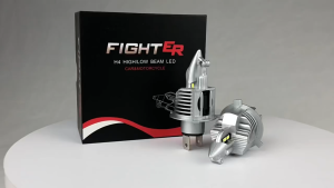 COD KIRIM CEPAT Fighter Lampu Depan Mobil LED Super Terang H4 Headlamp CSP Cool White 80W 12V 2 PCS