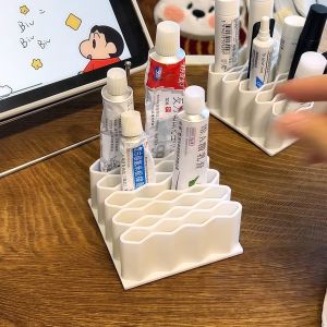 Narrow Grid Medicine Cream Storage Box Room Renovation Female Small Object Organizer Shelf Bedroom Storage Rack Display Shelf