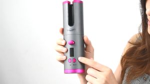 Wireless Automatic Curling Iron Cordless Auto Curler Restriction with Built-in Rechargeable Battery Ceramic Professional Hair Curler USB