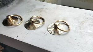 Knop Laci Kuningan Ring Pull Tarikan Laci Handle Laci Lemari 4.5 cm 1 pcs