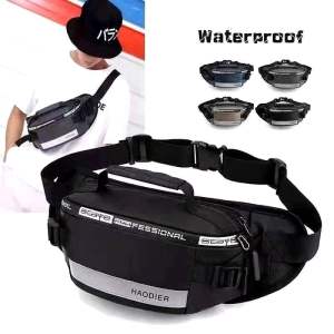 WENKENBAGS# 301 KOREAN FASHION WAISTBAG AND CROSSBODYBAG LEATHER MATERIAL WAISTBAG FOR MEN