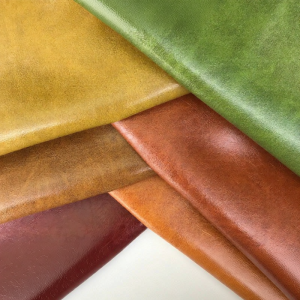 Double-color Retro Tanned Oil Leather Sofa Chair Furniture