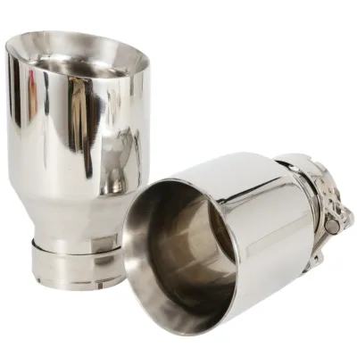 1 Piece Newest Style Top Quality 304 Stainless steel Universal Exhaust System End Pipe+Car Exhaust Tip