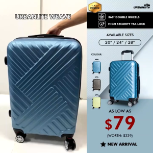 URBANlite Weave: 20" / 24" / 28" / Set - ABS Shell 360° 8 Spinner Wheels TSA Lock Expandable