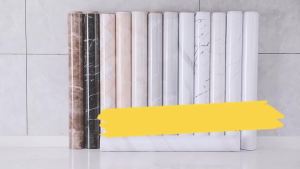 Giấy Dán Tường Vinyl Tự Dính Hiện Đại Chống Thấm Nước Chất Liệu PVC Họa Tiết Giả Đá Cẩm Thạch Dùng Để Trang Trí Nội Thất & Cải Tạo Mặt Bếp
