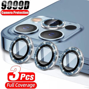 3 Pcs HD Lens Tempered Glass Cover for iPhone 14 13 12 11 Pro Max Camera Lens Protection Metal Ring Protector Film