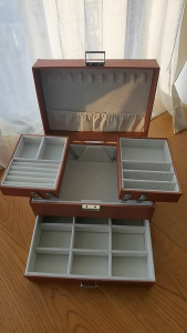 Homepeas® Jewelry Storage Box PU Leather Storage Box Multi-layer Jewelry Organizer Drawer Jewelry Necklace Ring Large Capacity