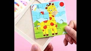 OJIO - 2 Pcs Mainan Edukasi Anak Puzzle Mini/ Mainan Edukatif Anak Puzzle Kayu - Mainan Edukasi Wooden puzzle / Puzzle Kayu Jigsaw