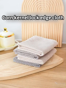 ICIC 3PCS Cleaning Cloth Set Absorbent Microfiber Kitchen Hangable Dish Cloth Cleaning Kitchen Towel Tools