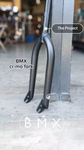 BMX Cycle Center The Project Bicycle Fork 20 Full Cromo with top cap matte black