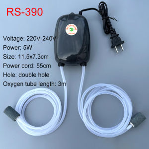 Aquarium Oxygen Air Pump Fish Tank Compressor Ultra Silent Oxygenator Bubble Aerator Portable Aquarium Accessories 220V 3W/5W