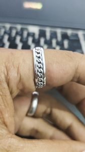 Cincin Pria-Wanita Perak 925 Sterling Silver Rantai Cuban Cesario