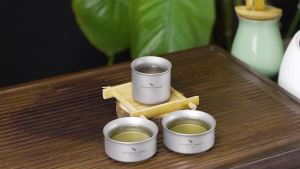 Boundless Voyage Titanium Cup Double Wall ถ้วยชา30Ml Cof ชุดแก้วจีนแบบดั้งเดิมชุดชา Ultralight Tableware