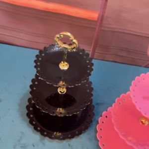 3 Tier Dessert Stand High Tea Party Food Tray Cookie Pastry Cupcake Cake Serving Display Rack Snack Plate Deco Tableware