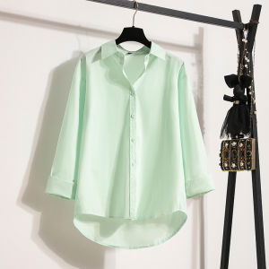 Ladies Cotton Shirt Casual Loose Style Korean Version Spring Autumn New Model Sunscreen Outerwear Top Fashion Commute