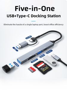 Earise | High-Speed USB 3.0 Multi-Port Docking Station Type-C Multi-Function Adapter Hub For Desktop Computers And Notebooks