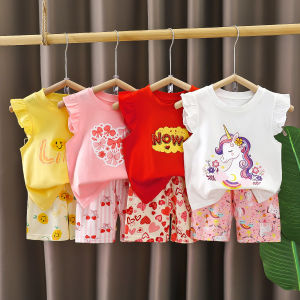 Tagkita | Stylish Summer Cotton Sleeveless Vest Girls Two-piece Set