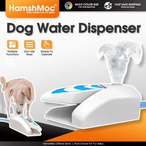 HamshMoc Step on Dog Fountain Dog Sprinkler Easy Paw Activated Dog Water Feeder Pet Drinker Drinking Easy to Use Self Service for Dog Puppy