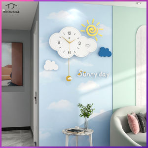 HKStorage Household clocks Simple restaurant background decoration Fashion creativity DIY clock Wall hanging Personalized art wall clock