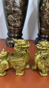 Cặp tỳ Hưu bằng đồng thau cỡ to