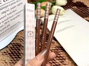 BIYA Eyebrow Pen Eyeliner Liquid Alis Natural 4D Bulu Mata Pen Super Thin Soft Tipis