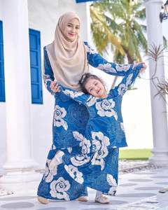 SALE‼️LUVLA 💓 Baju Kurung Pahang Laura Printed 9.0 / SEDONDON IRONLESS / Moss crepe / XS-5XL/ BAJU RAYA 2024