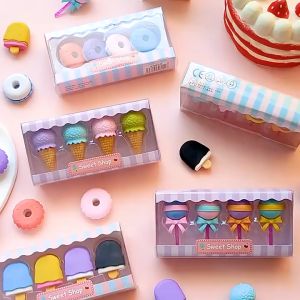 4 Pieces /Pack Cute Dessert Eraser Set Wholesale Eraser Creative Pencil Eraser For Kids Gift School Supplies Set