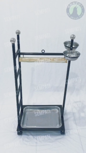 SEMPATI Tangkringan Parrot Besi Model Tangga 5 Layer 1 Sett Wadah Pakan Minum Tenngeran Burung Nuri Afgrey Kakatua Macau Molucan Elang Parkit Falk dll
